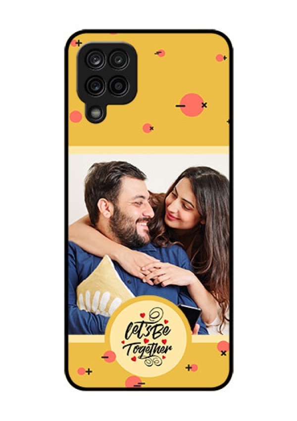 Galaxy A12 Photo Printing on Glass Case - Lets be Together Design