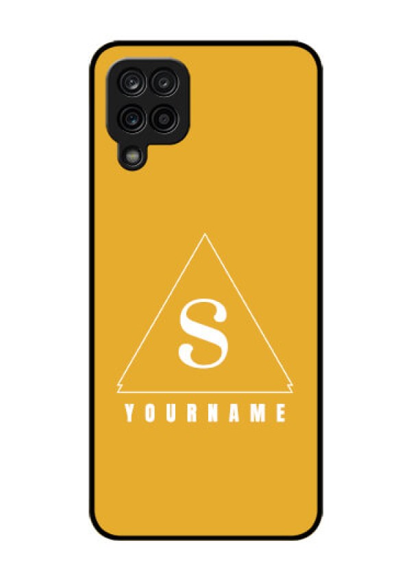 Galaxy A12 Personalized Glass Phone Case - simple triangle Design