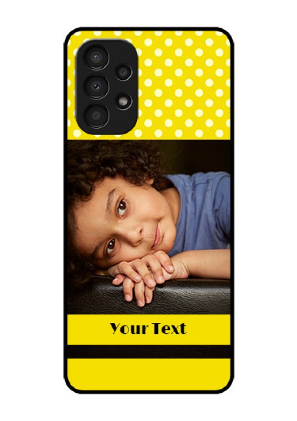 Galaxy A13 Custom Glass Phone Case - Bright Yellow Case Design