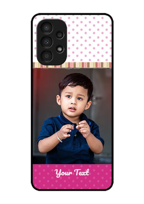 Galaxy A13 Photo Printing on Glass Case - Cute Girls Cover Design