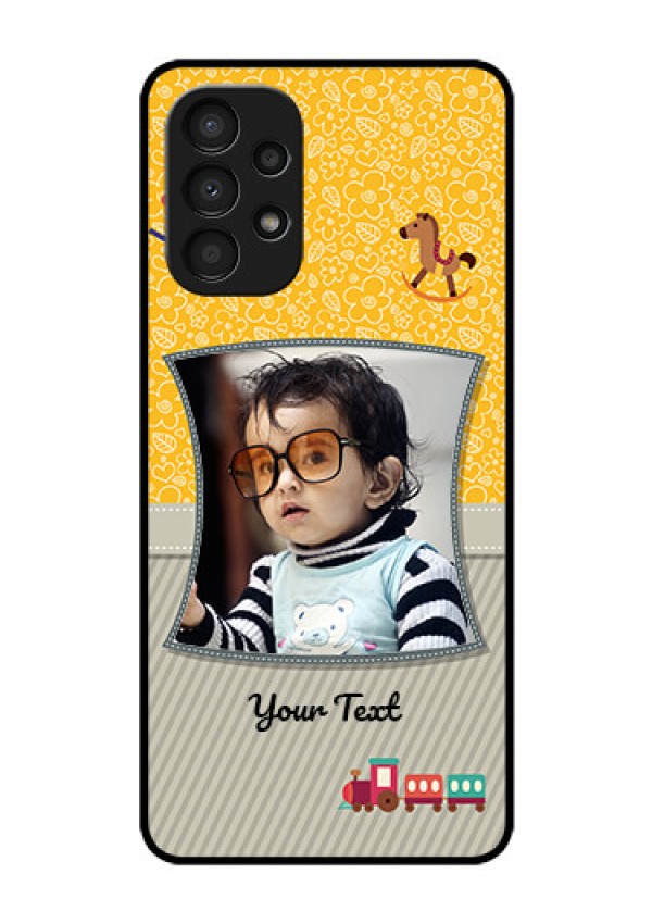 Galaxy A13 Personalized Glass Phone Case - Baby Picture Upload Design