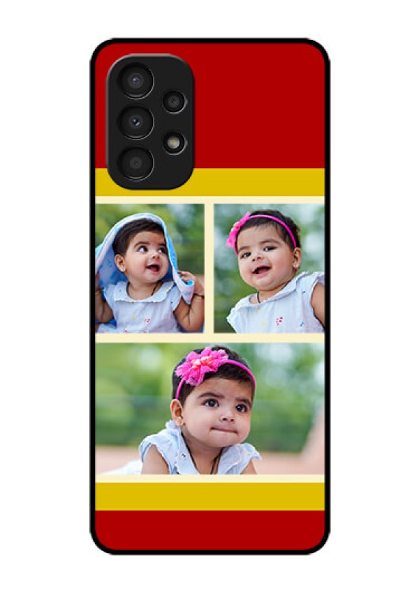 Galaxy A13 Custom Glass Mobile Case - Multiple Pic Upload Design