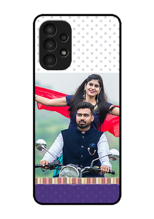 Galaxy A13 Photo Printing on Glass Case - Cute Family Design