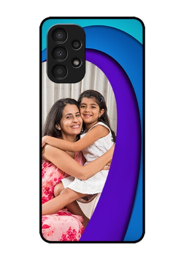 Galaxy A13 Photo Printing on Glass Case - Simple Pattern Design