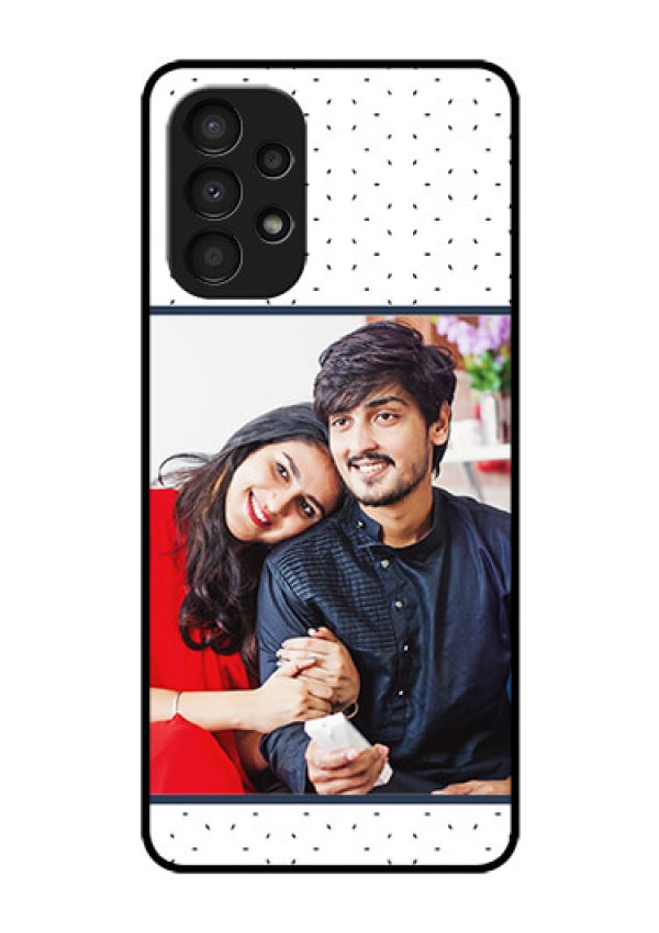 Galaxy A13 Personalized Glass Phone Case - Premium Dot Design