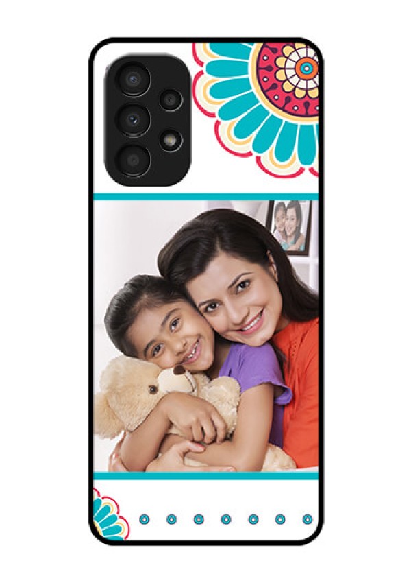 Galaxy A13 Custom Glass Phone Case - Flower Design