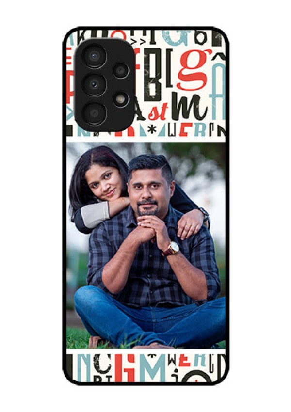 Galaxy A13 Personalized Glass Phone Case - Alphabet Design