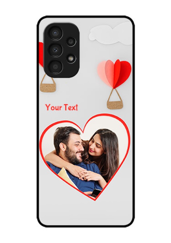 Galaxy A13 Custom Glass Mobile Case - Parachute Love Design