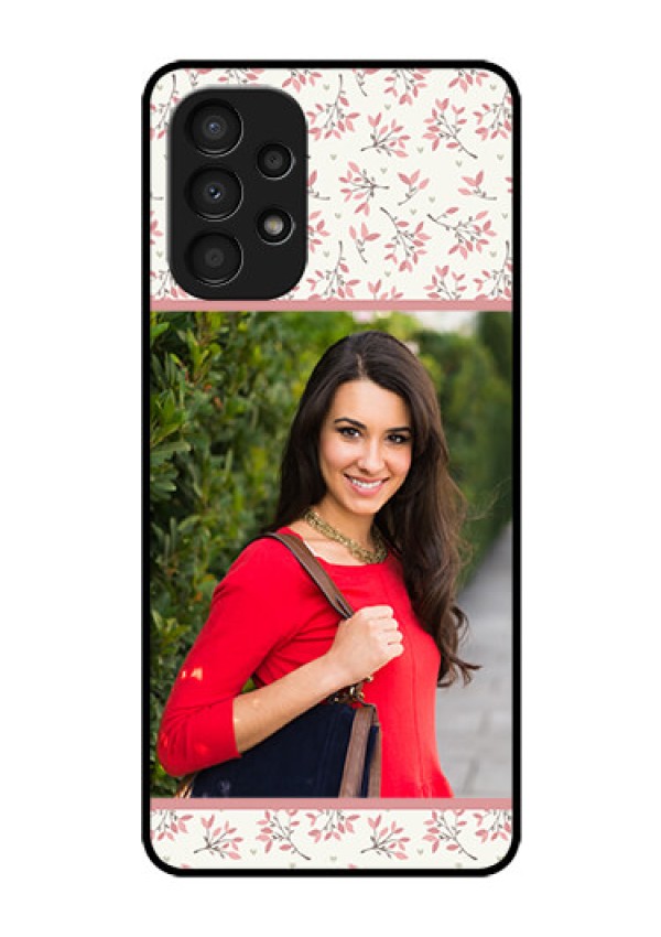 Galaxy A13 Custom Glass Phone Case - Premium Floral Design
