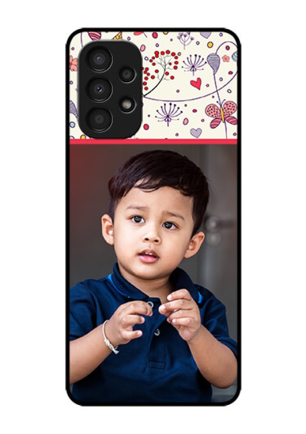 Galaxy A13 Custom Glass Mobile Case - Premium Floral Design