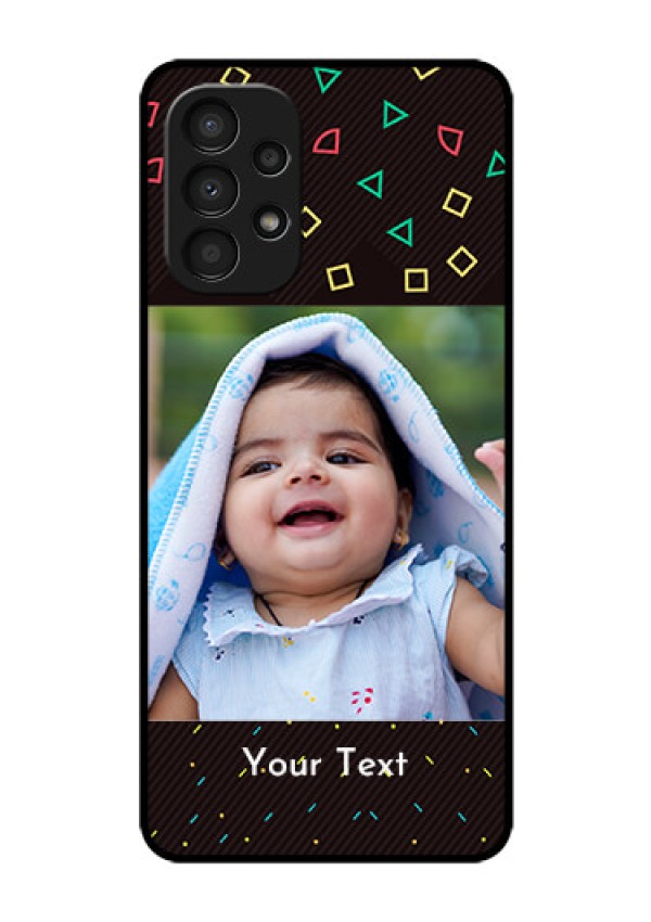 Galaxy A13 Custom Glass Phone Case - with confetti birthday design