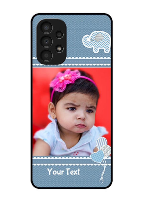 Galaxy A13 Photo Printing on Glass Case - with Kids Pattern Design