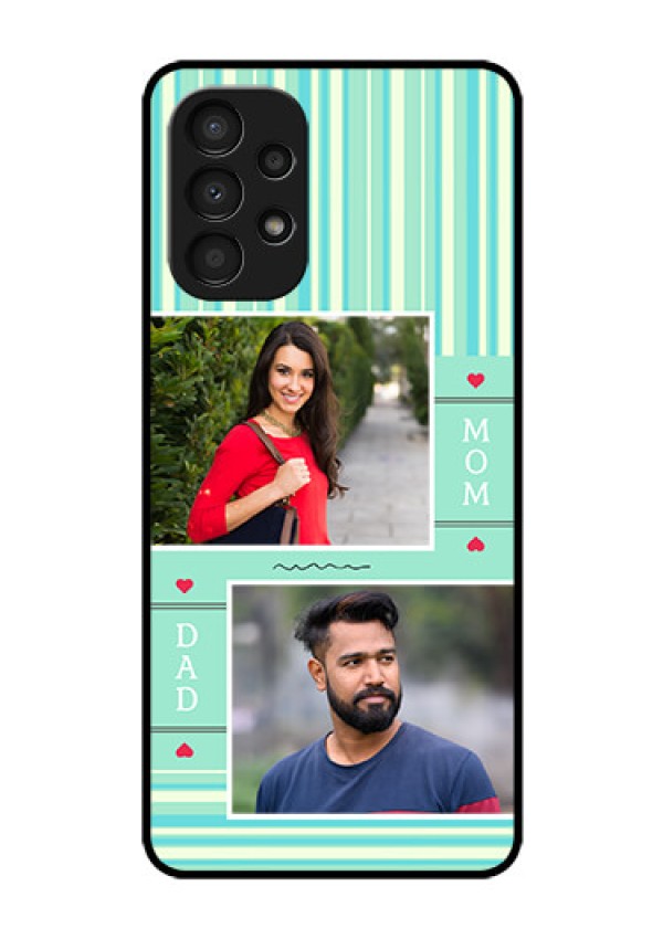 Galaxy A13 Custom Glass Phone Case - Mom & Dad Pic Design