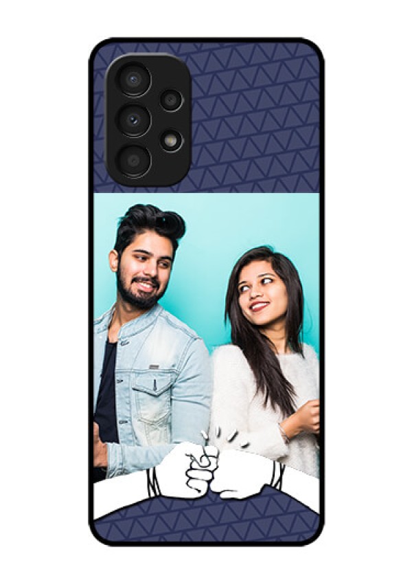 Galaxy A13 Photo Printing on Glass Case - with Best Friends Design