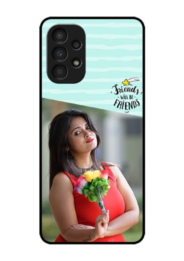 Galaxy A13 Custom Glass Phone Case - Friends Picture Icon Design