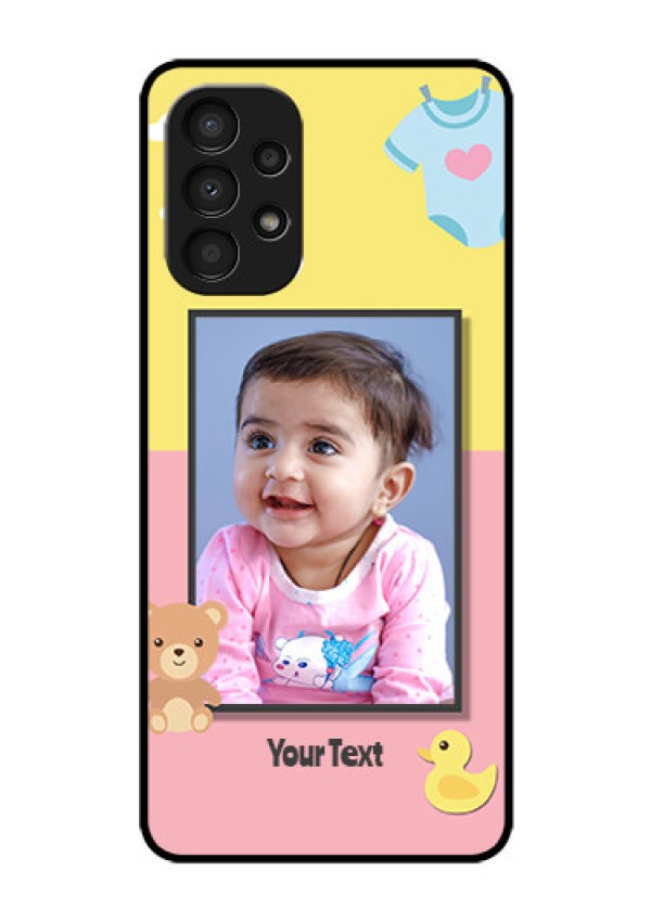 Galaxy A13 Photo Printing on Glass Case - Kids 2 Color Design
