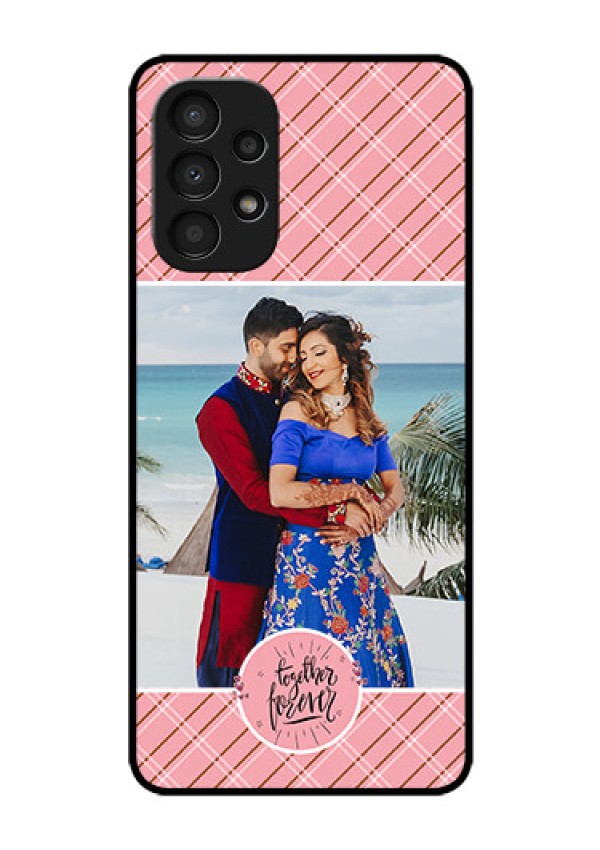Galaxy A13 Personalized Glass Phone Case - Together Forever Design