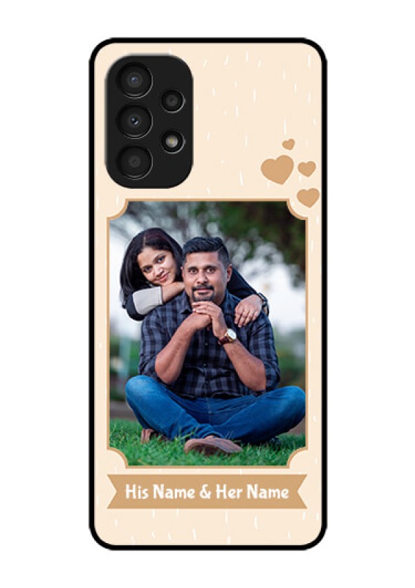 Galaxy A13 Custom Glass Phone Case - with confetti love design