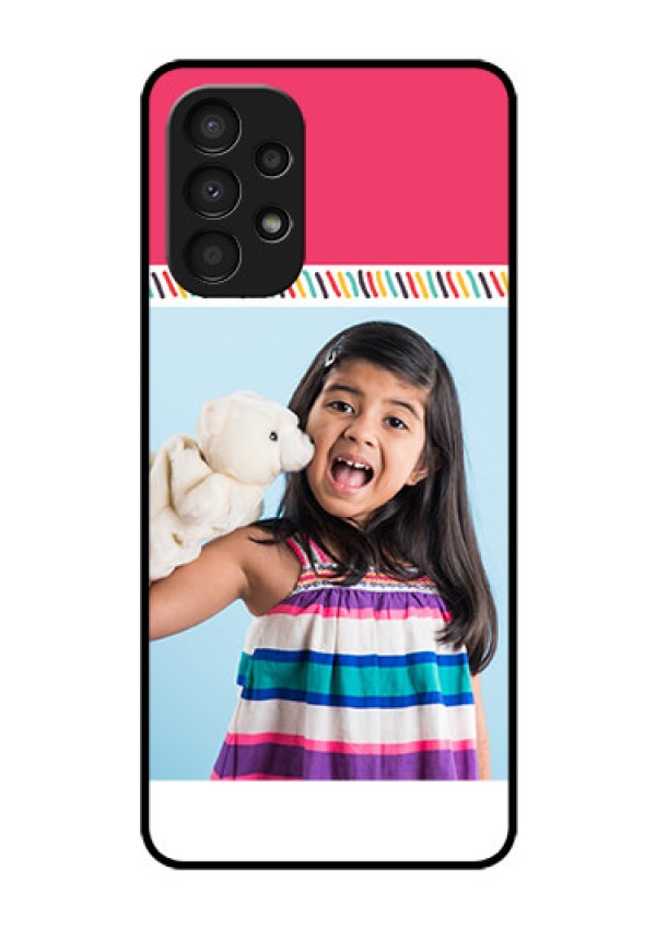 Galaxy A13 Personalized Glass Phone Case - Line art design