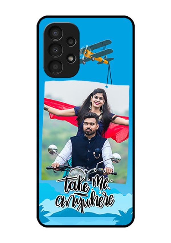 Galaxy A13 Custom Glass Mobile Case - Traveller Design