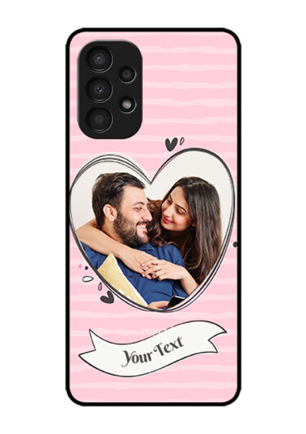 Galaxy A13 Custom Glass Phone Case - Vintage Heart Design