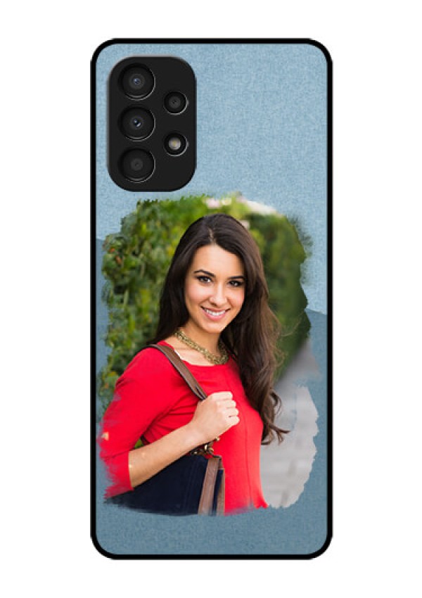 Galaxy A13 Custom Glass Mobile Case - Grunge Line Art Design