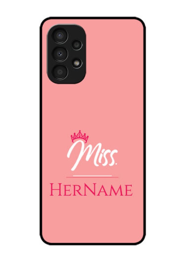 Galaxy A13 Custom Glass Phone Case Mrs with Name