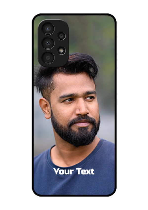 Galaxy A13 Glass Mobile Cover: Photo with Text