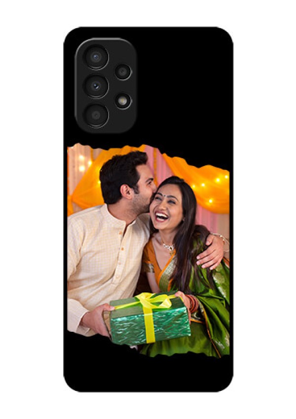 Galaxy A13 Custom Glass Phone Case - Tear-off Design