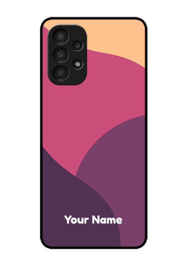 Galaxy A13 Custom Glass Phone Case - Mixed Multi-colour abstract art Design