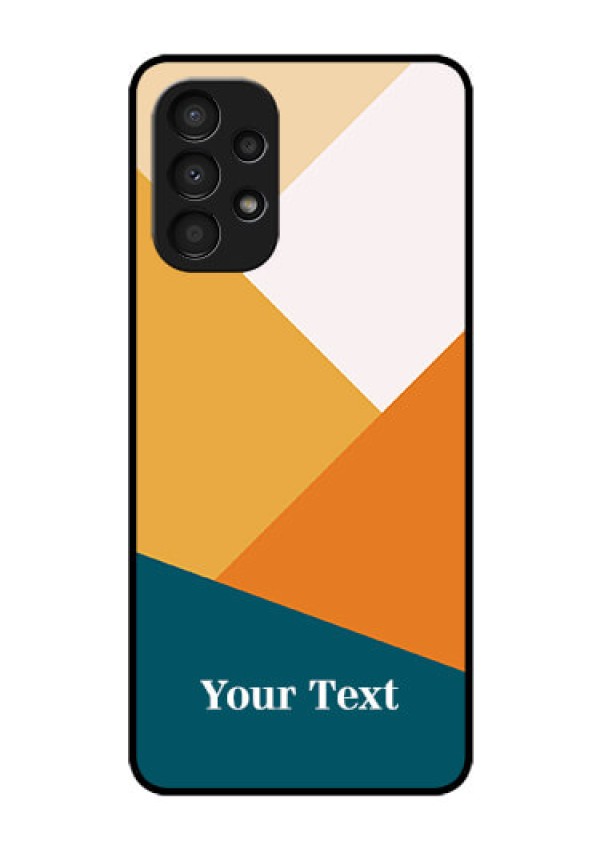 Galaxy A13 Personalized Glass Phone Case - Stacked Multi-colour Design