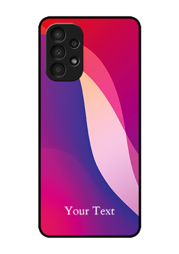 Galaxy A13 Personalized Glass Phone Case - Digital abstract Overlap Design
