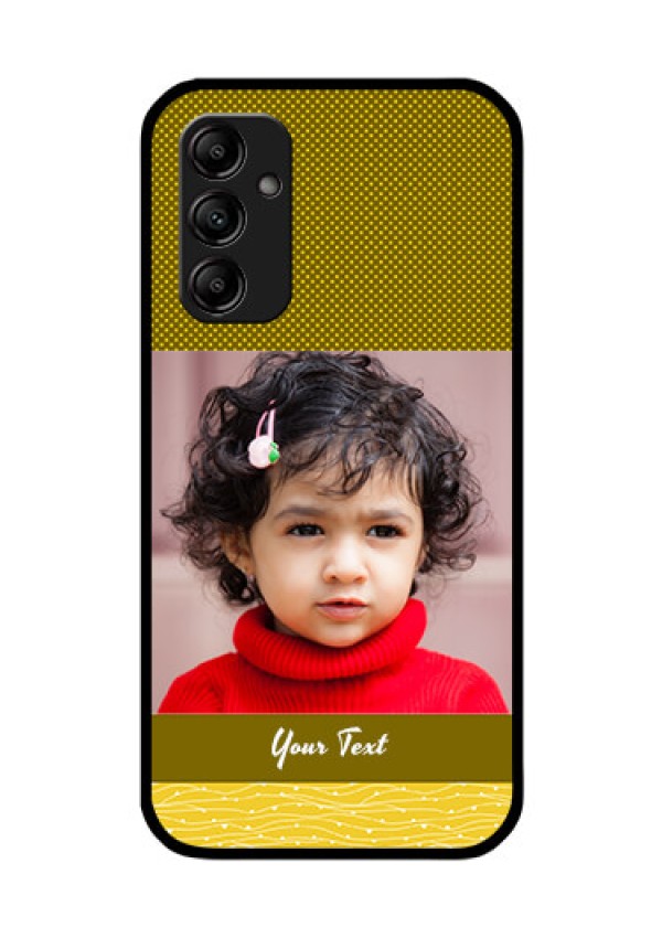 Galaxy A14 5G Custom Glass Phone Case - Simple Green Color Design