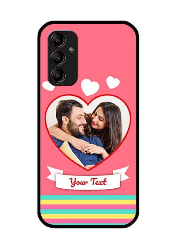 Galaxy A14 5G Photo Printing on Glass Case - Love Doodle Design