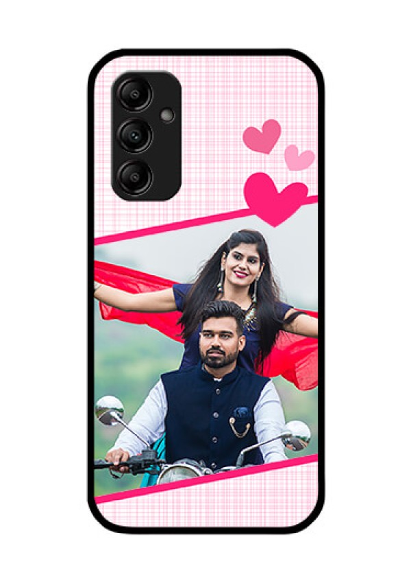 Galaxy A14 5G Custom Glass Phone Case - Love Shape Heart Design