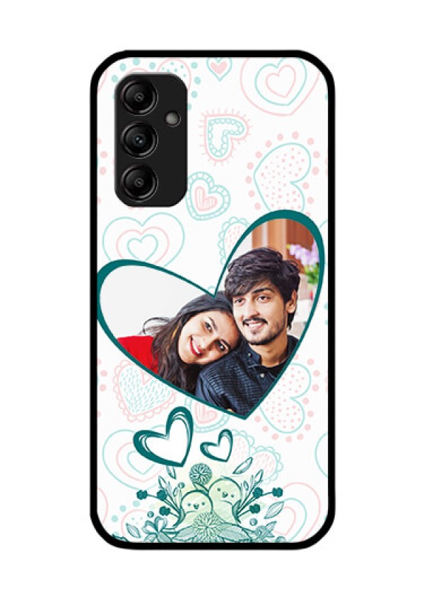 Galaxy A14 5G Photo Printing on Glass Case - Premium Couple Design