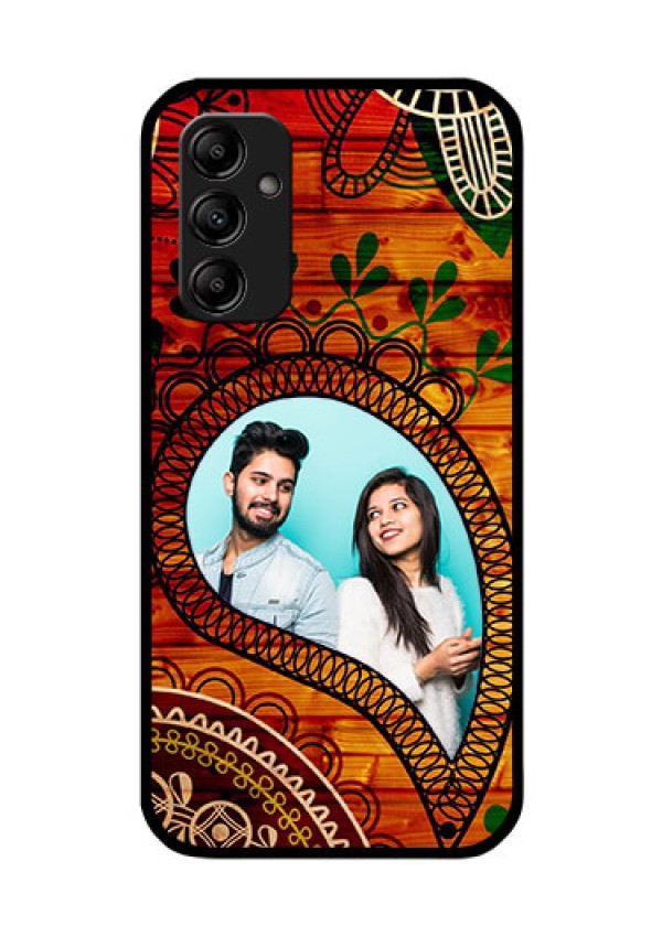 Galaxy A14 5G Personalized Glass Phone Case - Abstract Colorful Design