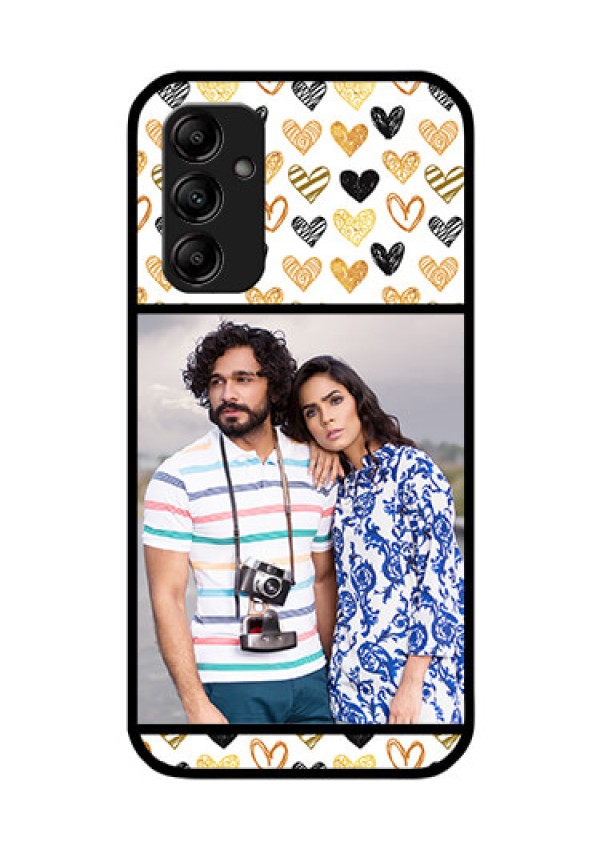 Galaxy A14 5G Photo Printing on Glass Case - Love Symbol Design