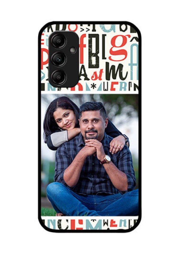 Galaxy A14 5G Personalized Glass Phone Case - Alphabet Design