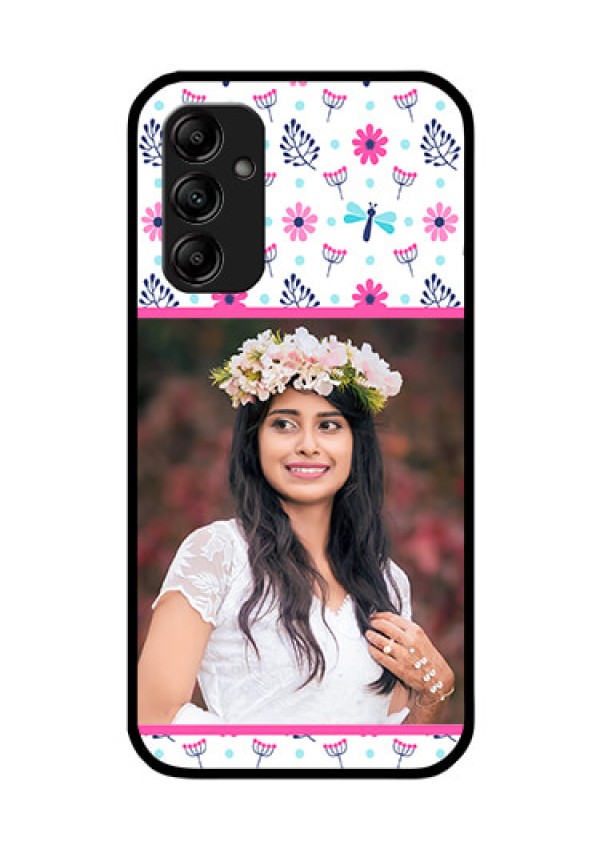 Galaxy A14 5G Photo Printing on Glass Case - Colorful Flower Design