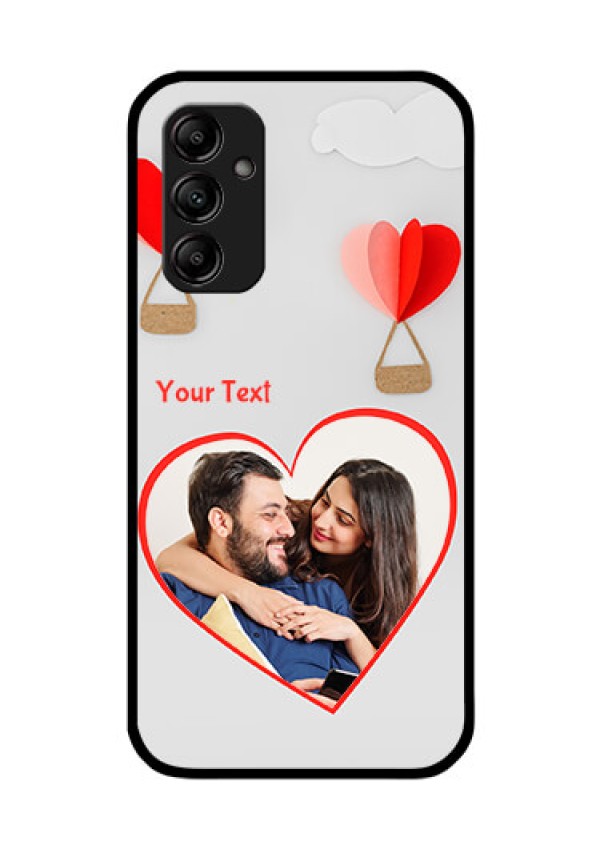 Galaxy A14 5G Custom Glass Mobile Case - Parachute Love Design