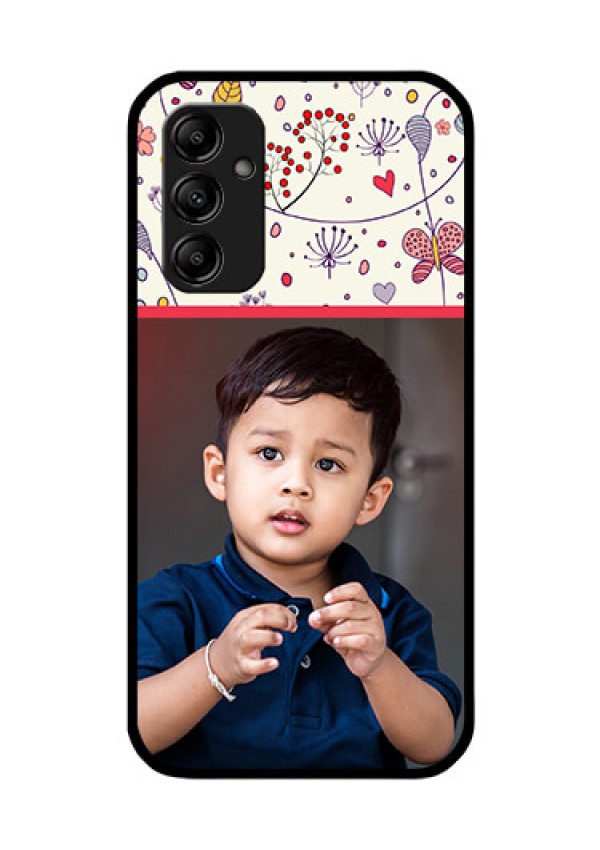 Galaxy A14 5G Custom Glass Mobile Case - Premium Floral Design