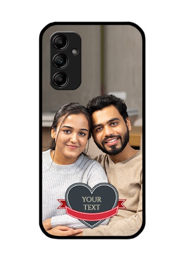 Galaxy A14 5G Custom Glass Phone Case - Just Married Couple Design