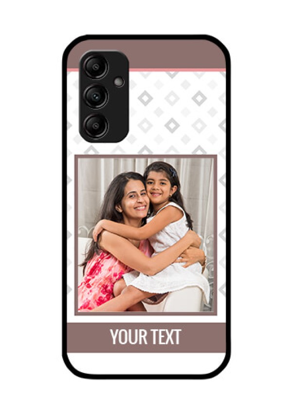 Galaxy A14 5G Photo Printing on Glass Case - Simple Diamond Design