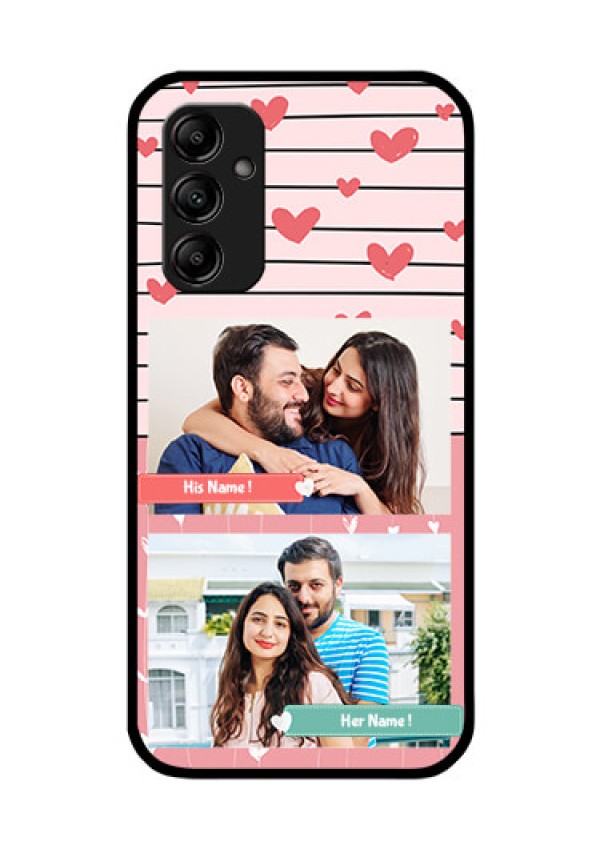 Galaxy A14 5G Custom Glass Mobile Case - Photo with Heart Design
