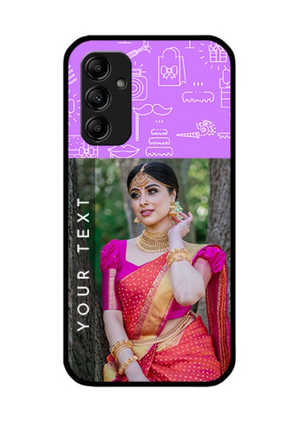 Galaxy A14 5G Custom Glass Mobile Case - Birthday Icons Design