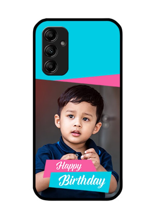 Galaxy A14 5G Personalized Glass Phone Case - Image Holder with 2 Color Design