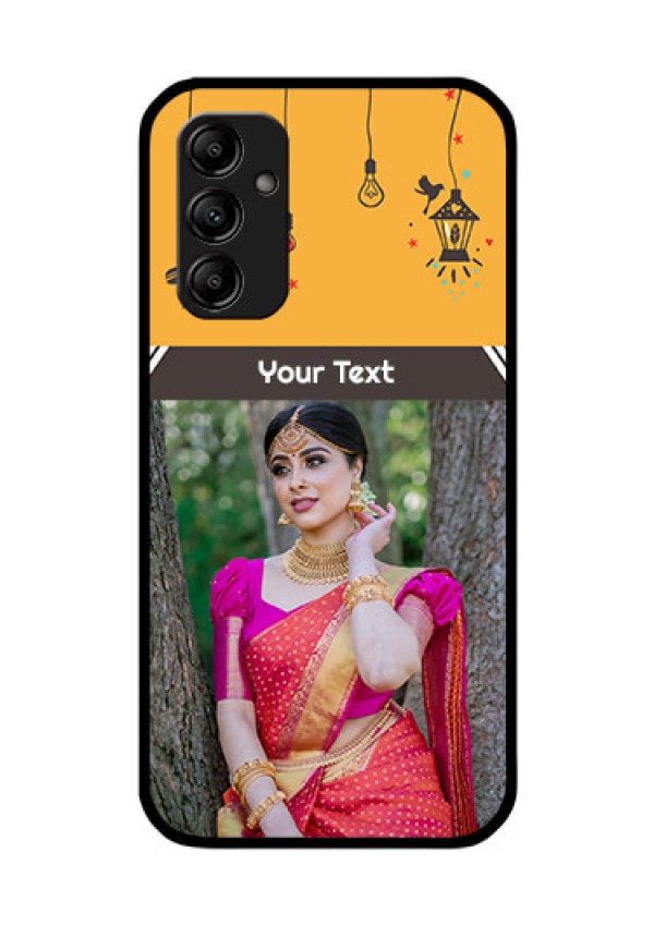 Galaxy A14 5G Custom Glass Mobile Case - with Family Picture and Icons