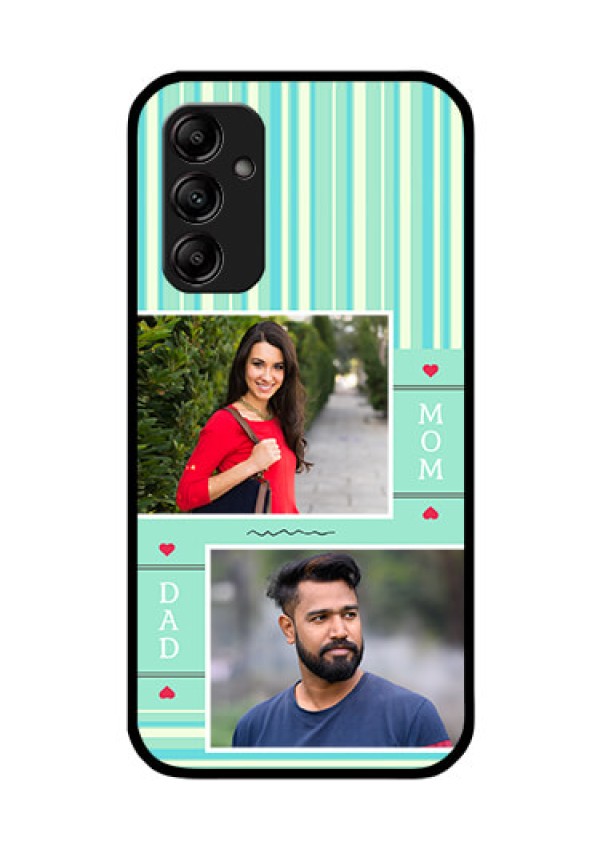 Galaxy A14 5G Custom Glass Phone Case - Mom & Dad Pic Design