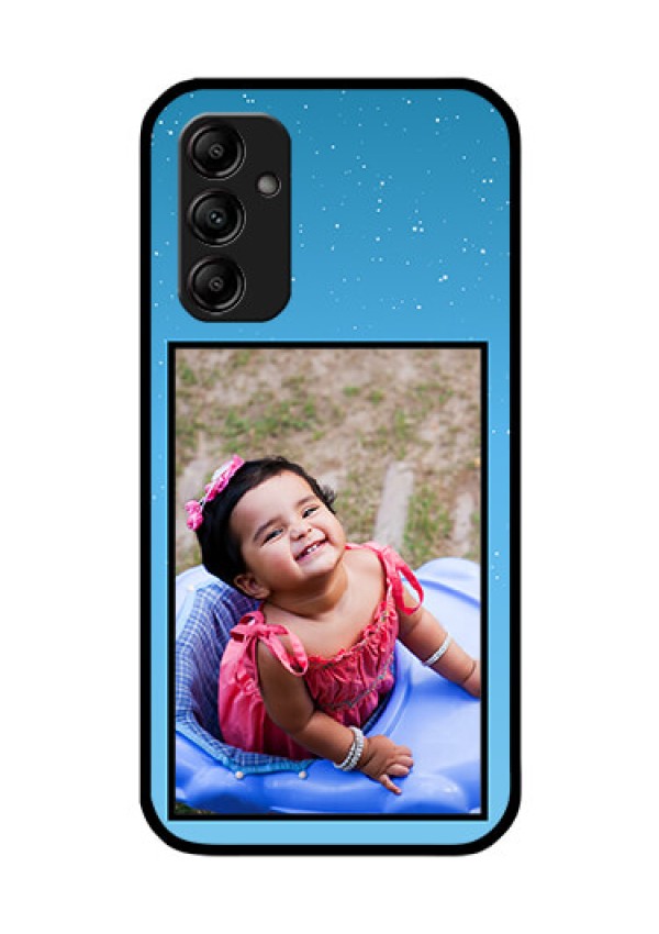 Galaxy A14 5G Custom Glass Mobile Case - Wave Pattern Colorful Design